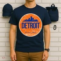 Retro Detroit Skyline Logo T-Shirt thumb 6