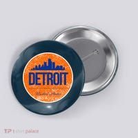 Retro Detroit Skyline Logo Button thumb 0