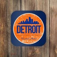 Retro Detroit Skyline Logo Coaster thumb 0
