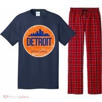 Retro Detroit Skyline Logo Pajama Set thumb 0