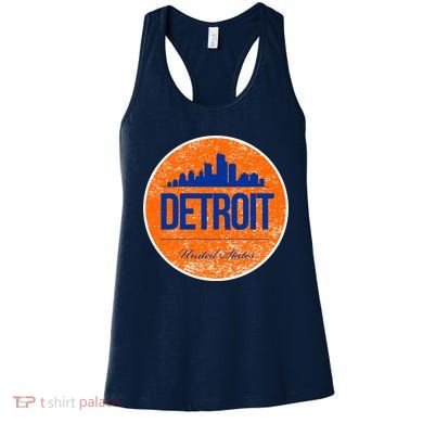 Retro Detroit Skyline Logo Women's Tank Top