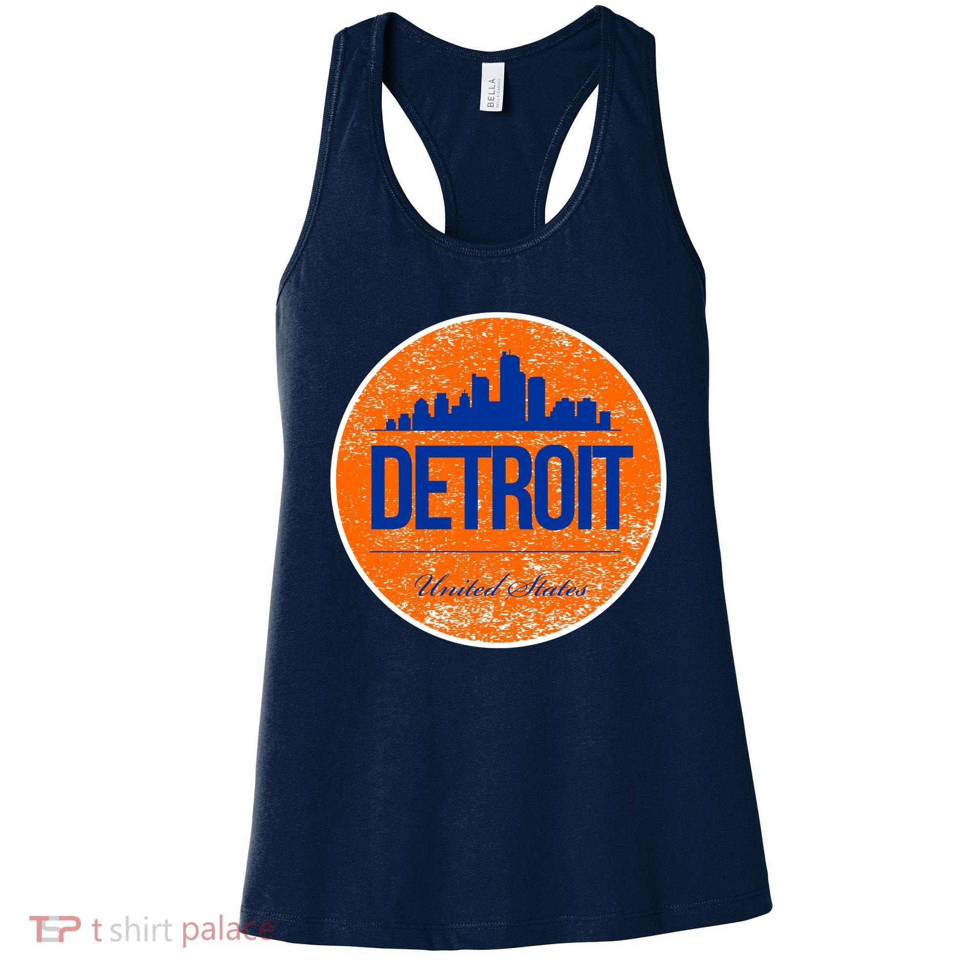 Retro Detroit Skyline Logo Women's Tank Top