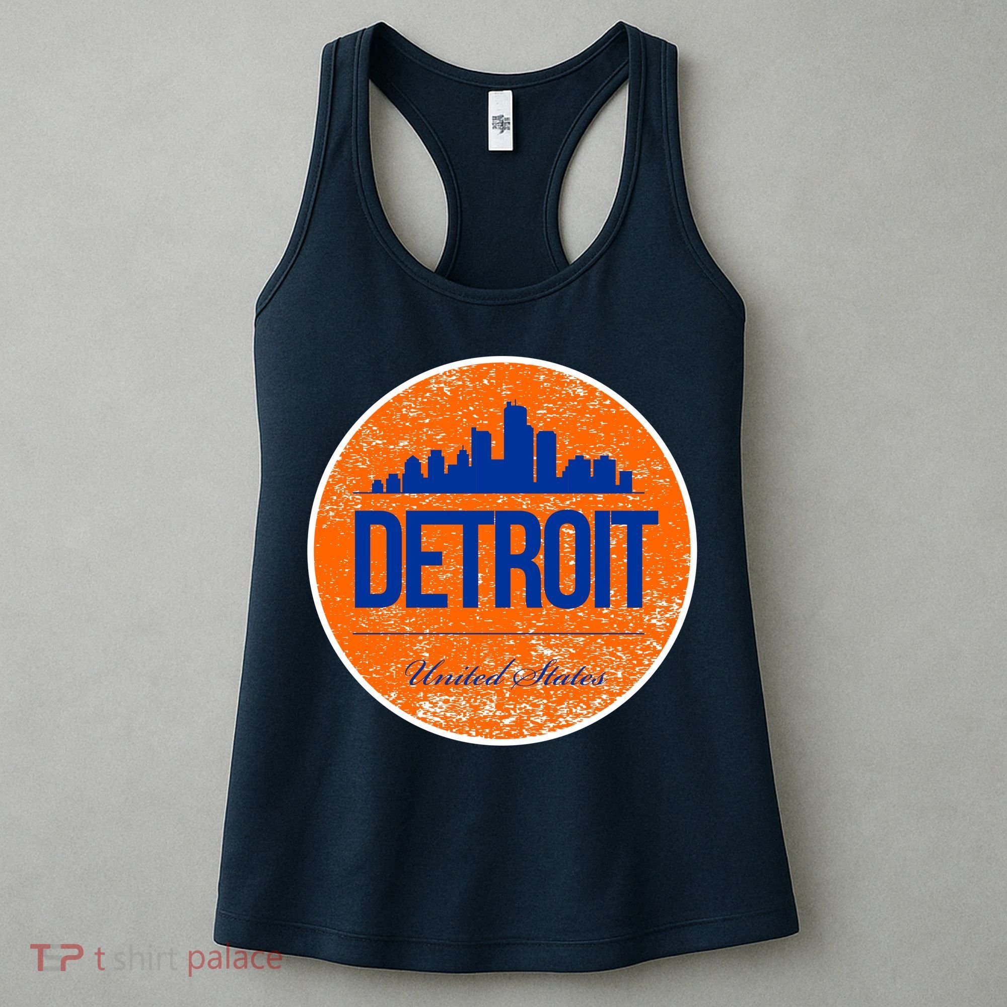 Retro Detroit Skyline Logo Women's Tank Top