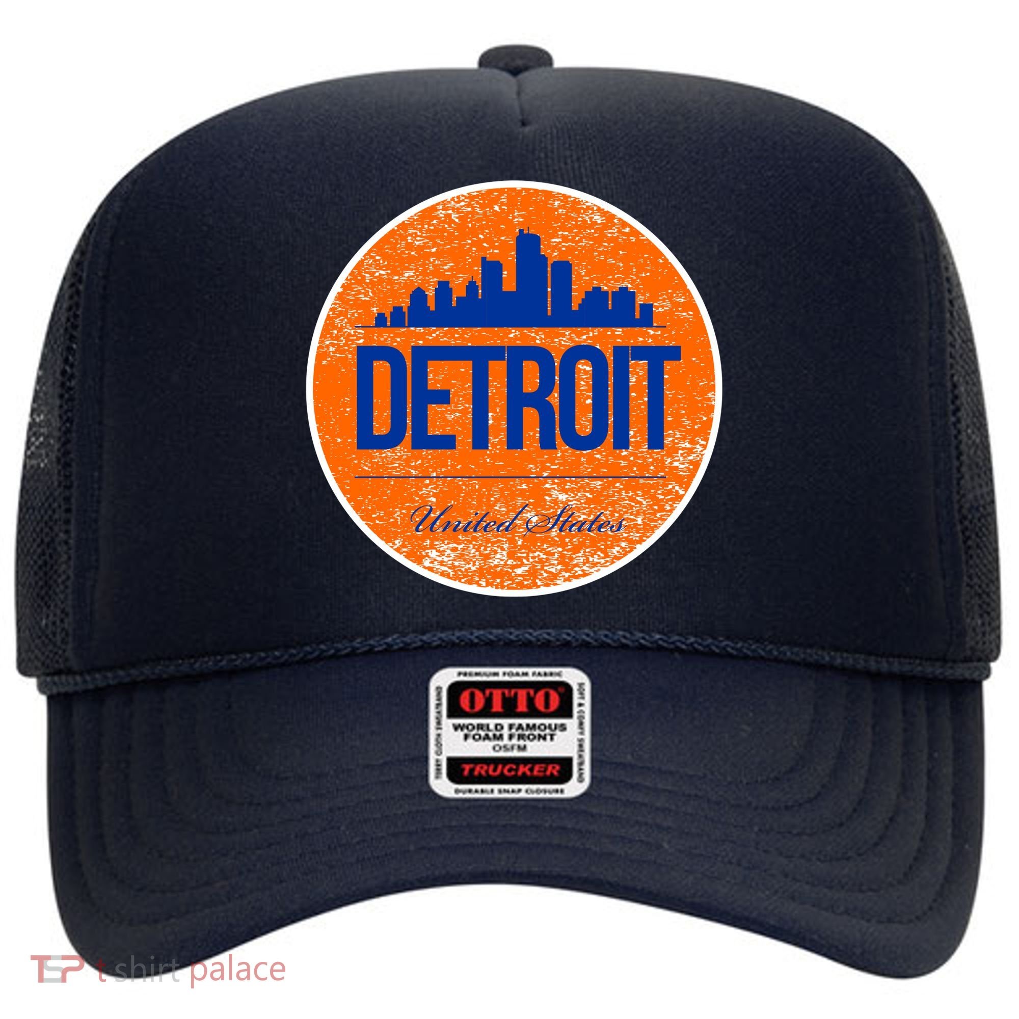 Retro Detroit Skyline Logo Hat