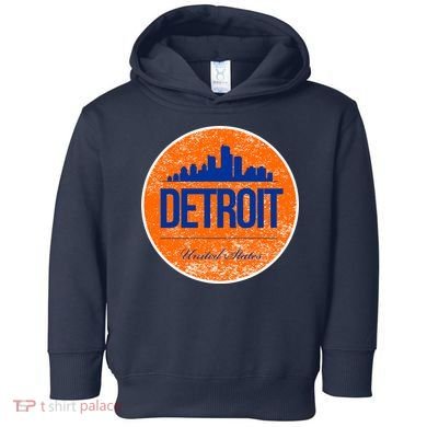 Retro Detroit Skyline Logo Toddler Hoodie