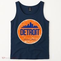 Retro Detroit Skyline Logo Tank Top thumb 2