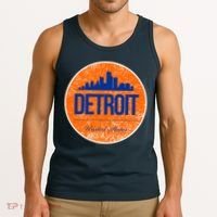 Retro Detroit Skyline Logo Tank Top thumb 3
