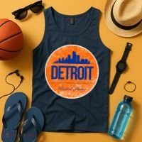 Retro Detroit Skyline Logo Tank Top thumb 4