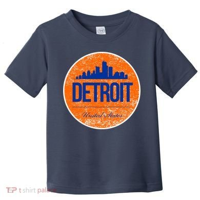 Retro Detroit Skyline Logo Toddler T-Shirt