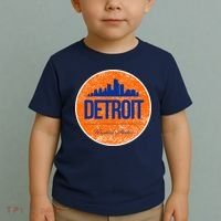 Retro Detroit Skyline Logo Toddler T-Shirt thumb 2