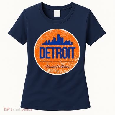 Retro Detroit Skyline Logo Women's T-Shirt