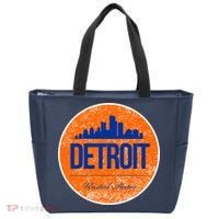 Retro Detroit Skyline Logo Tote Bag thumb 0