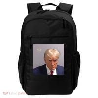 Real Donald Trump Mugshot At Fulton County Sheriffs Office Backpack thumb 0