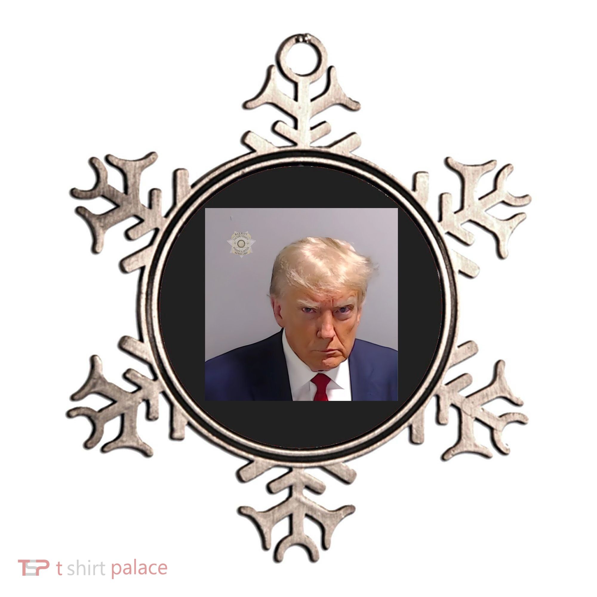 Real Donald Trump Mugshot At Fulton County Sheriffs Office Ornament