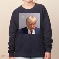 Real Donald Trump Mugshot At Fulton County Sheriffs Office Women's Sweatshirt thumb 0