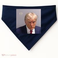 Real Donald Trump Mugshot At Fulton County Sheriffs Office USA-Made Doggie Bandana thumb 0