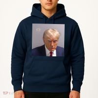 Real Donald Trump Mugshot At Fulton County Sheriffs Office Hoodie thumb 2