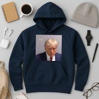 Real Donald Trump Mugshot At Fulton County Sheriffs Office Hoodie thumb 3