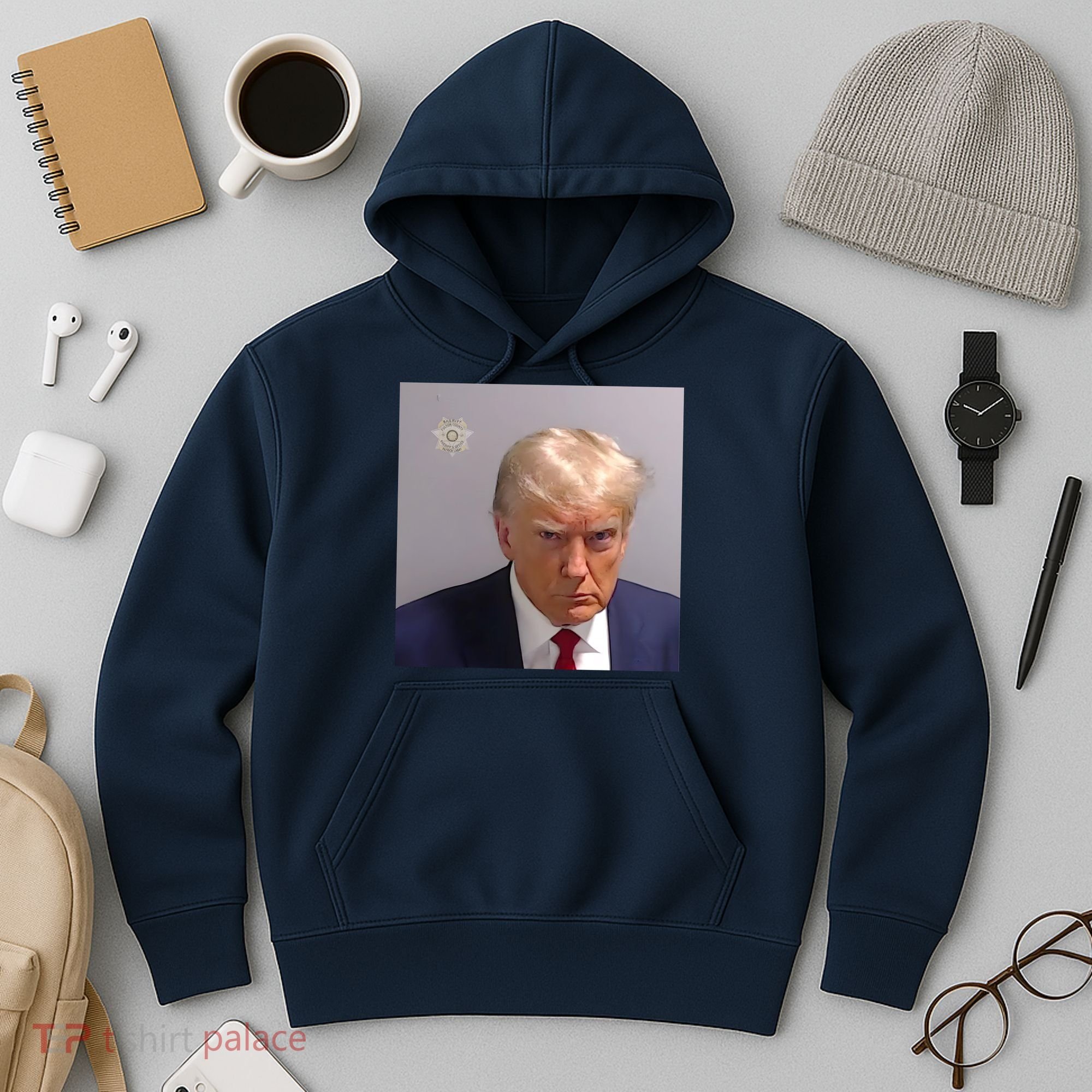 Real Donald Trump Mugshot At Fulton County Sheriffs Office Hoodie