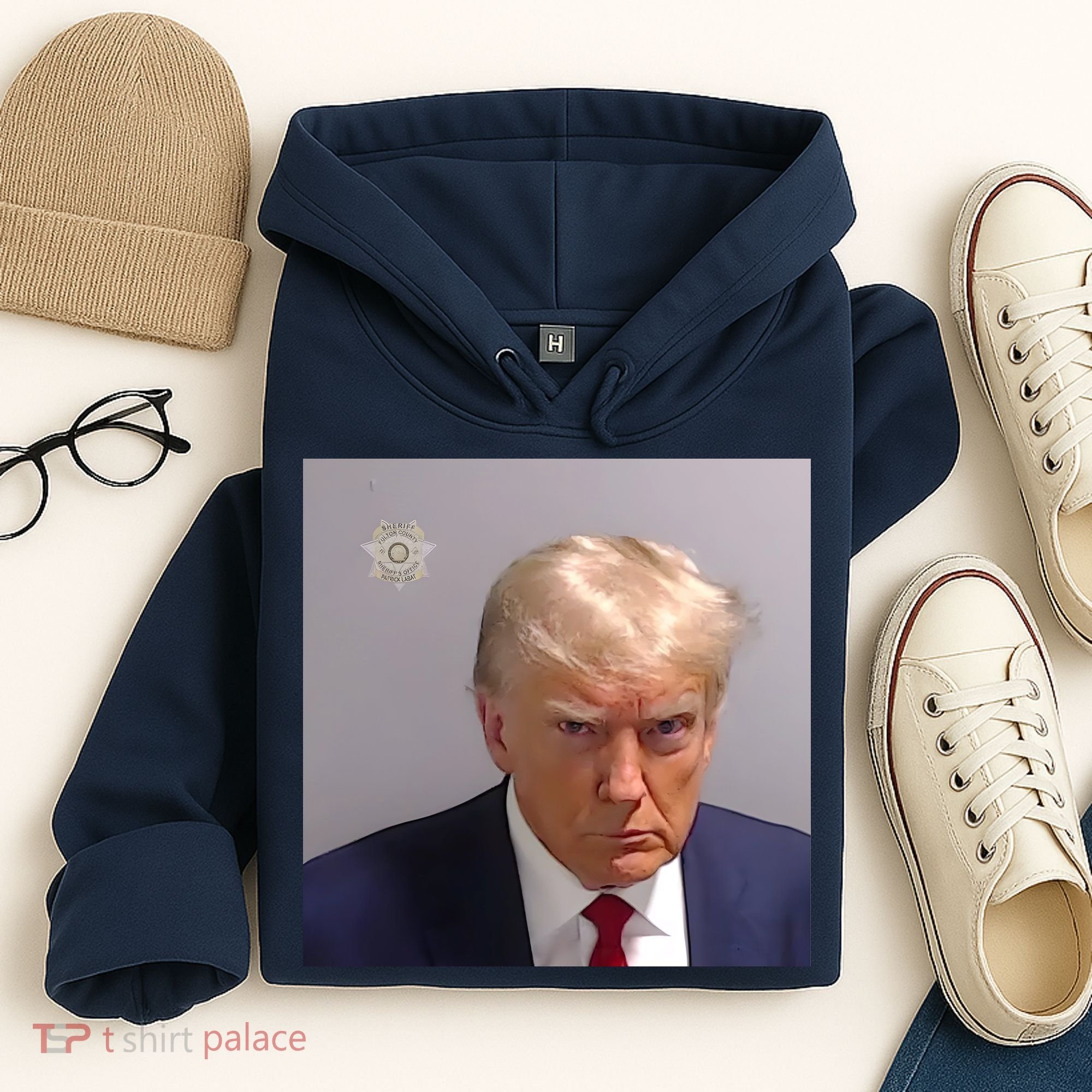 Real Donald Trump Mugshot At Fulton County Sheriffs Office Hoodie