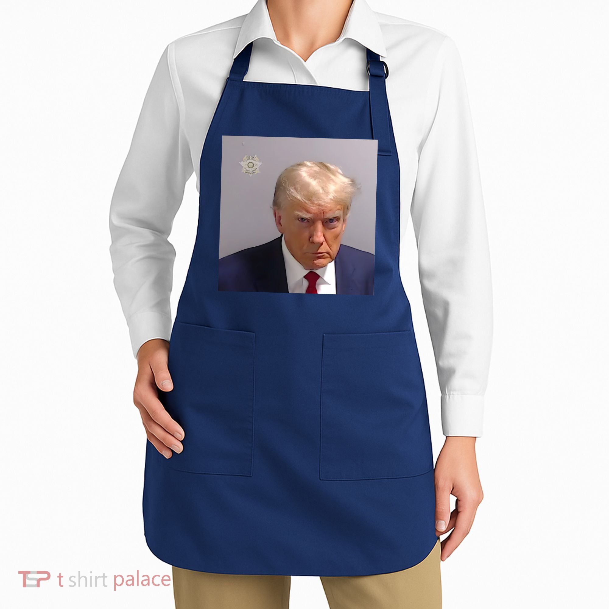 Real Donald Trump Mugshot At Fulton County Sheriffs Office Apron