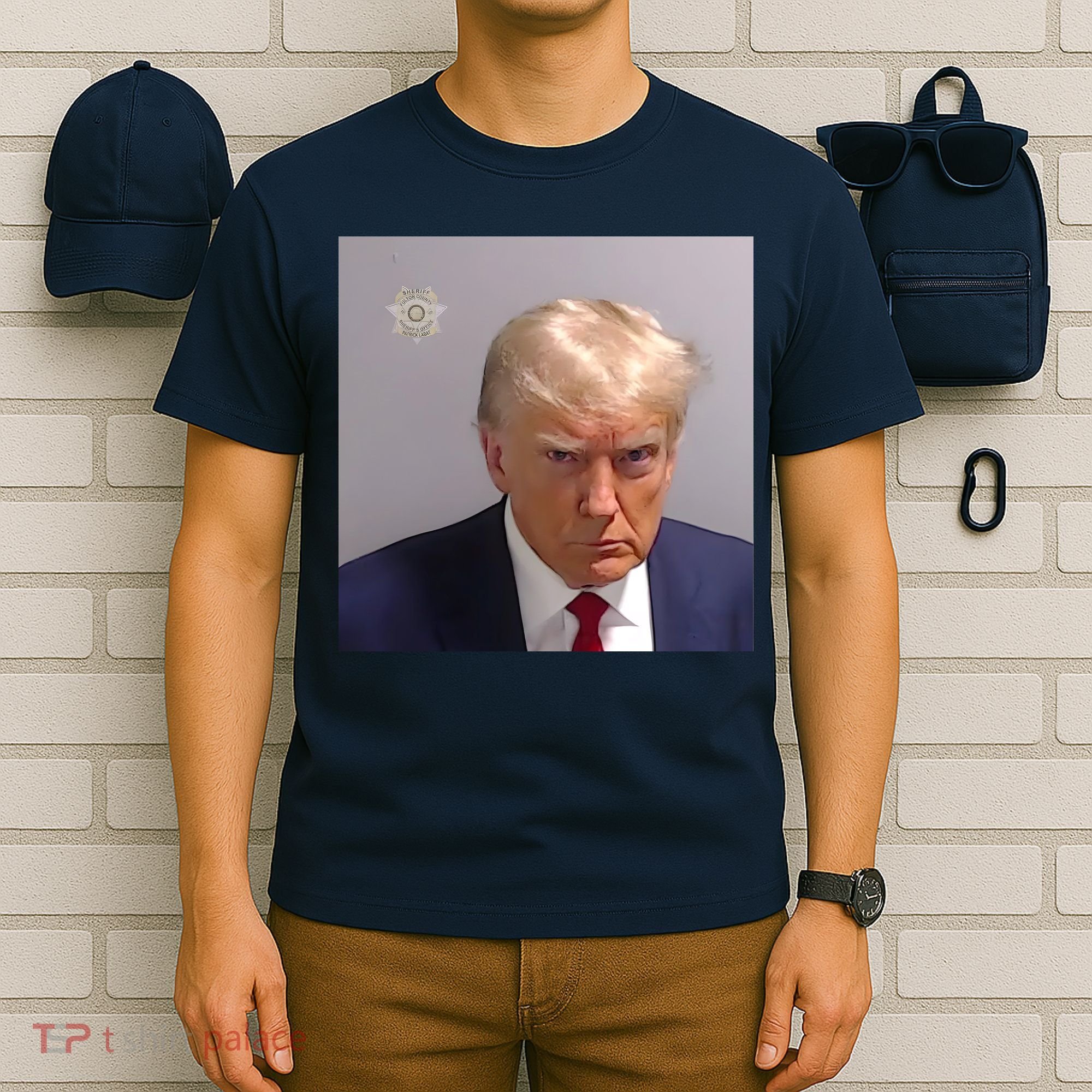Real Donald Trump Mugshot At Fulton County Sheriffs Office T-Shirt
