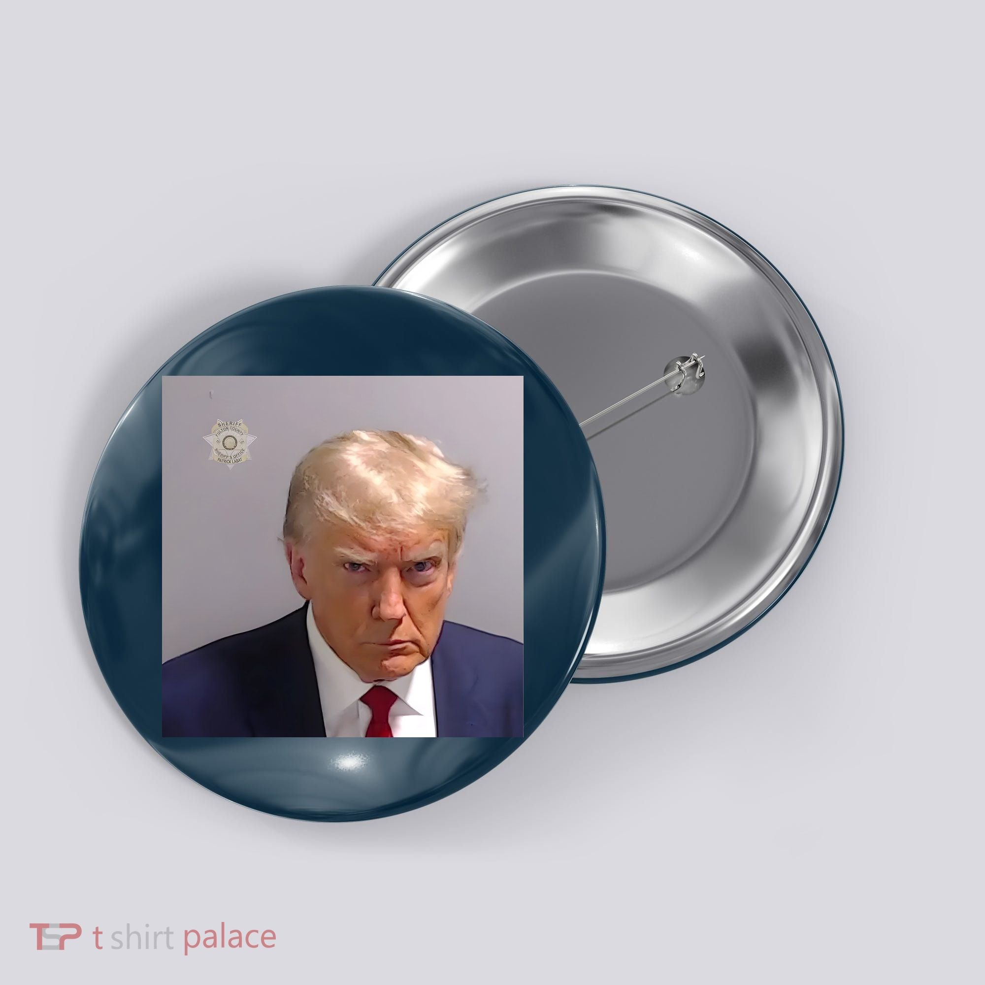 Real Donald Trump Mugshot At Fulton County Sheriffs Office Button