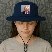 Real Donald Trump Mugshot At Fulton County Sheriffs Office Bucket Hat thumb 3