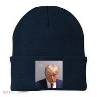 Real Donald Trump Mugshot At Fulton County Sheriffs Office Beanie thumb 0