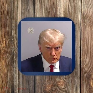 Real Donald Trump Mugshot At Fulton County Sheriffs Office Coaster