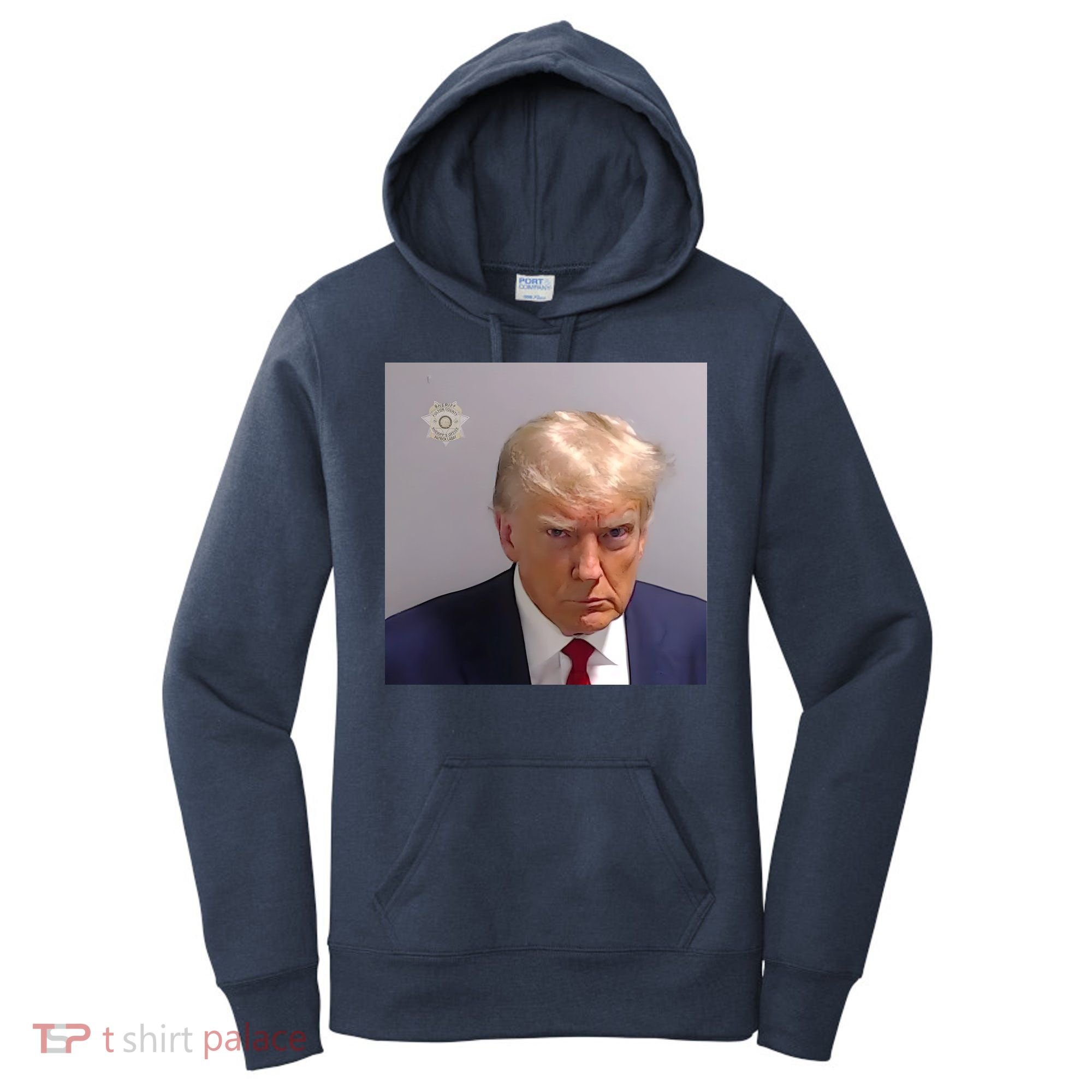 Real Donald Trump Mugshot At Fulton County Sheriffs Office Women's Hoodie