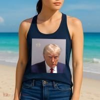 Real Donald Trump Mugshot At Fulton County Sheriffs Office Women's Tank Top thumb 2
