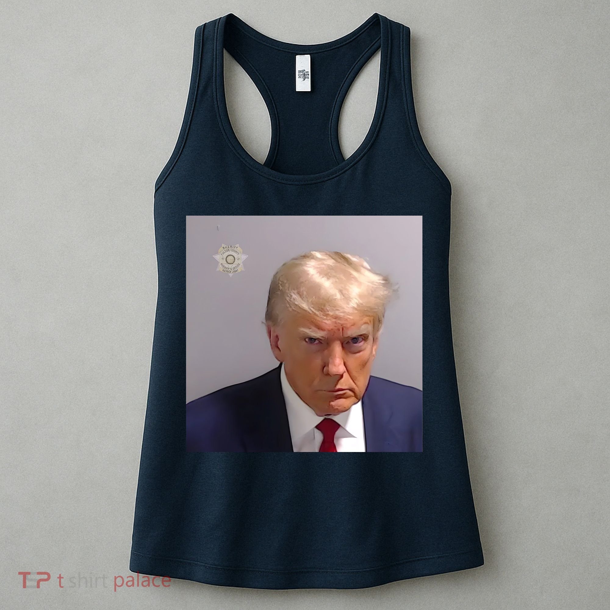 Real Donald Trump Mugshot At Fulton County Sheriffs Office Women's Tank Top