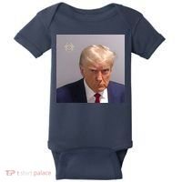 Real Donald Trump Mugshot At Fulton County Sheriffs Office Baby Bodysuit thumb 0