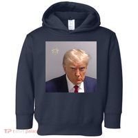Real Donald Trump Mugshot At Fulton County Sheriffs Office Toddler Hoodie thumb 0