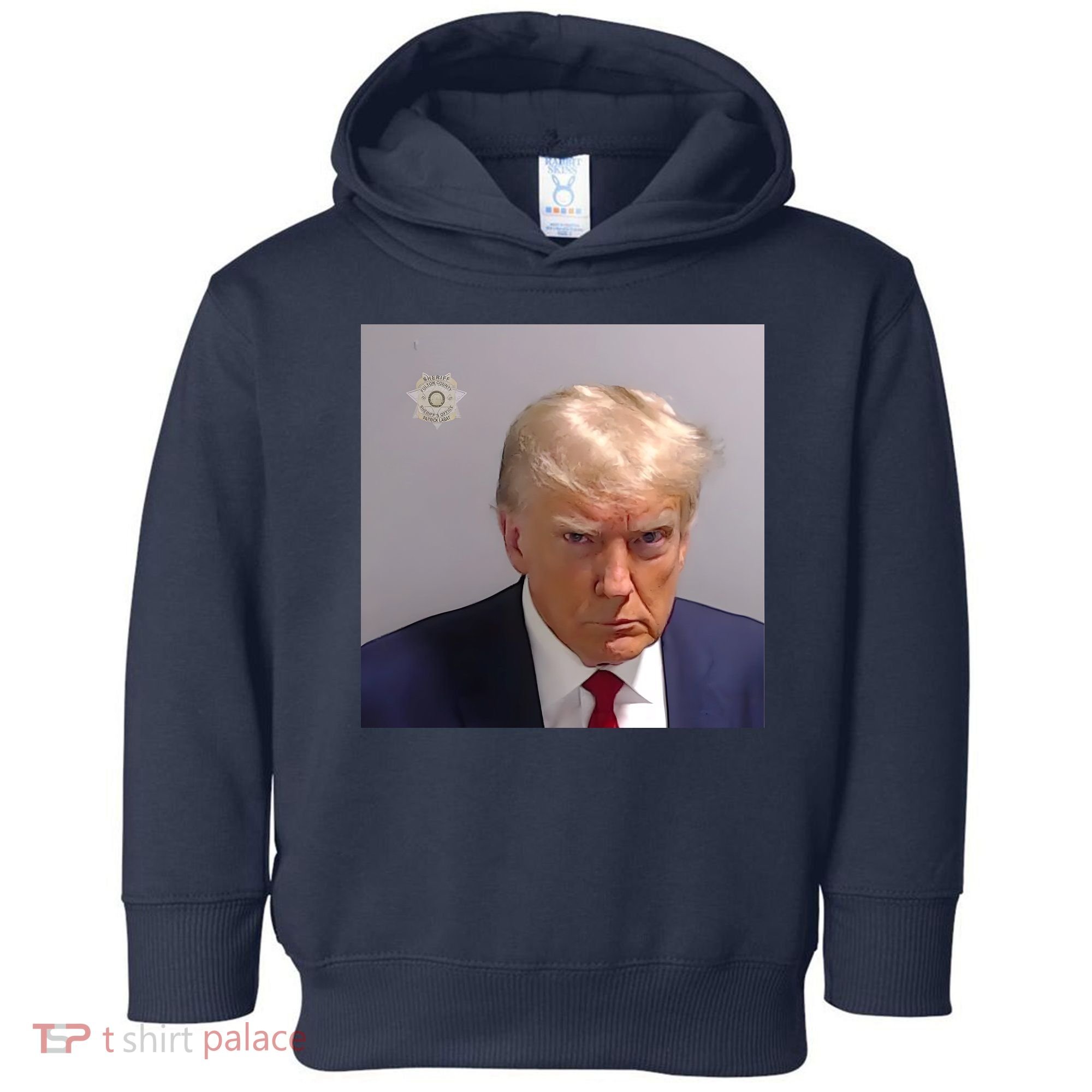 Real Donald Trump Mugshot At Fulton County Sheriffs Office Toddler Hoodie