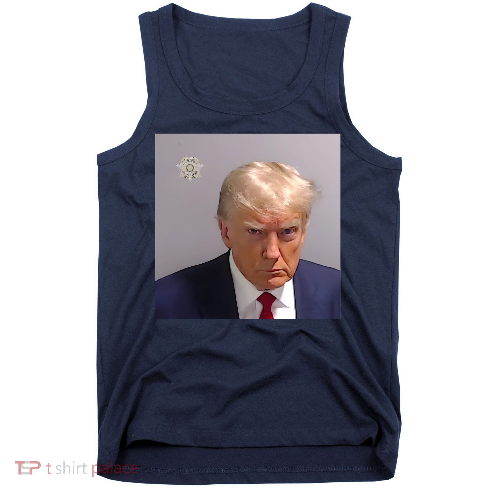 Real Donald Trump Mugshot At Fulton County Sheriffs Office Tank Top