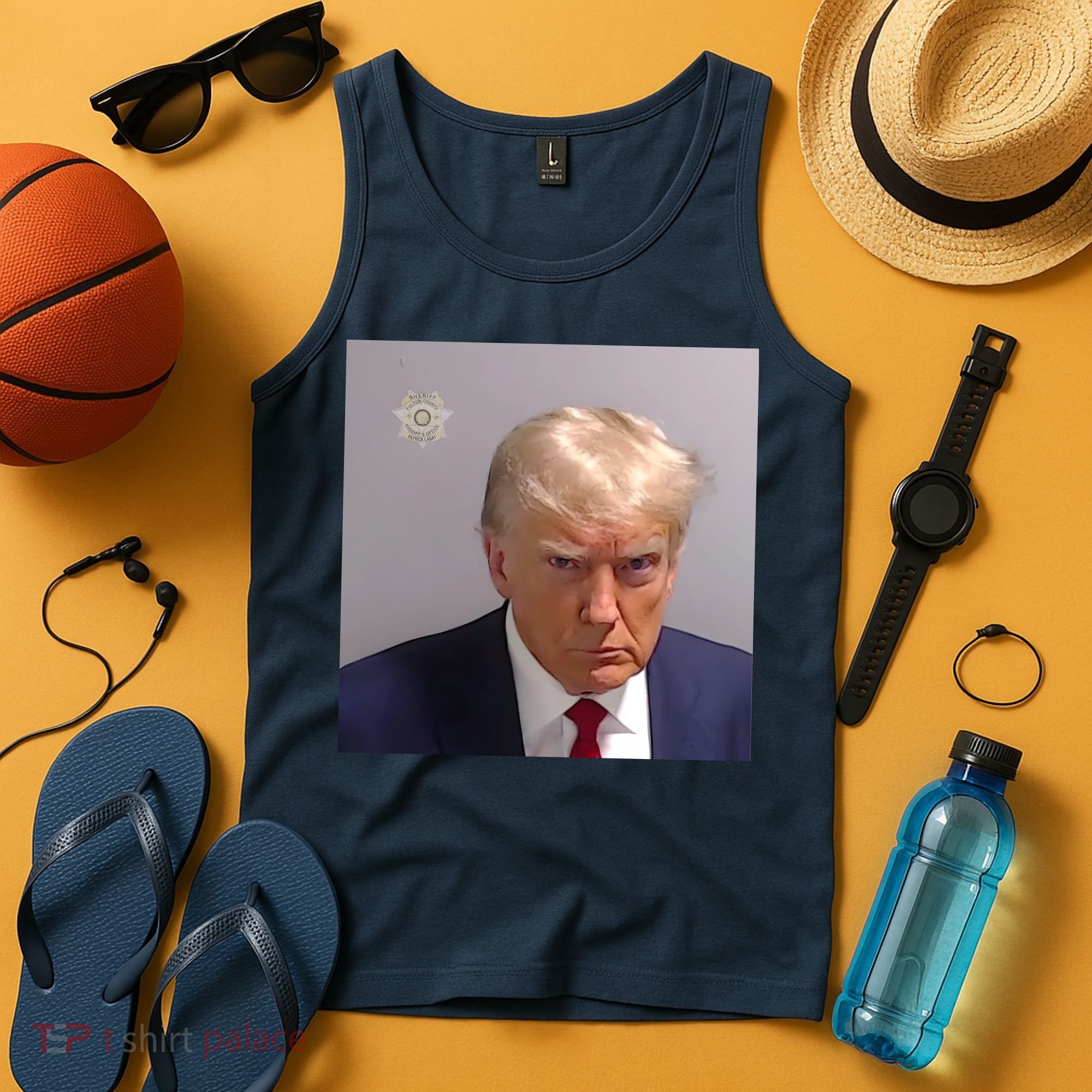 Real Donald Trump Mugshot At Fulton County Sheriffs Office Tank Top