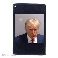 Real Donald Trump Mugshot At Fulton County Sheriffs Office Golf Towel thumb 0