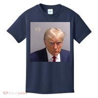Real Donald Trump Mugshot At Fulton County Sheriffs Office Kids T-Shirt thumb 0
