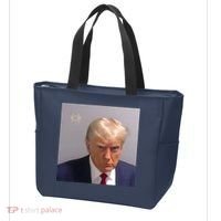 Real Donald Trump Mugshot At Fulton County Sheriffs Office Tote Bag thumb 3