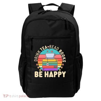 Retro Drink Tea Read Books Be Happy Backpack