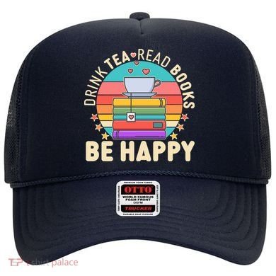 Retro Drink Tea Read Books Be Happy Hat