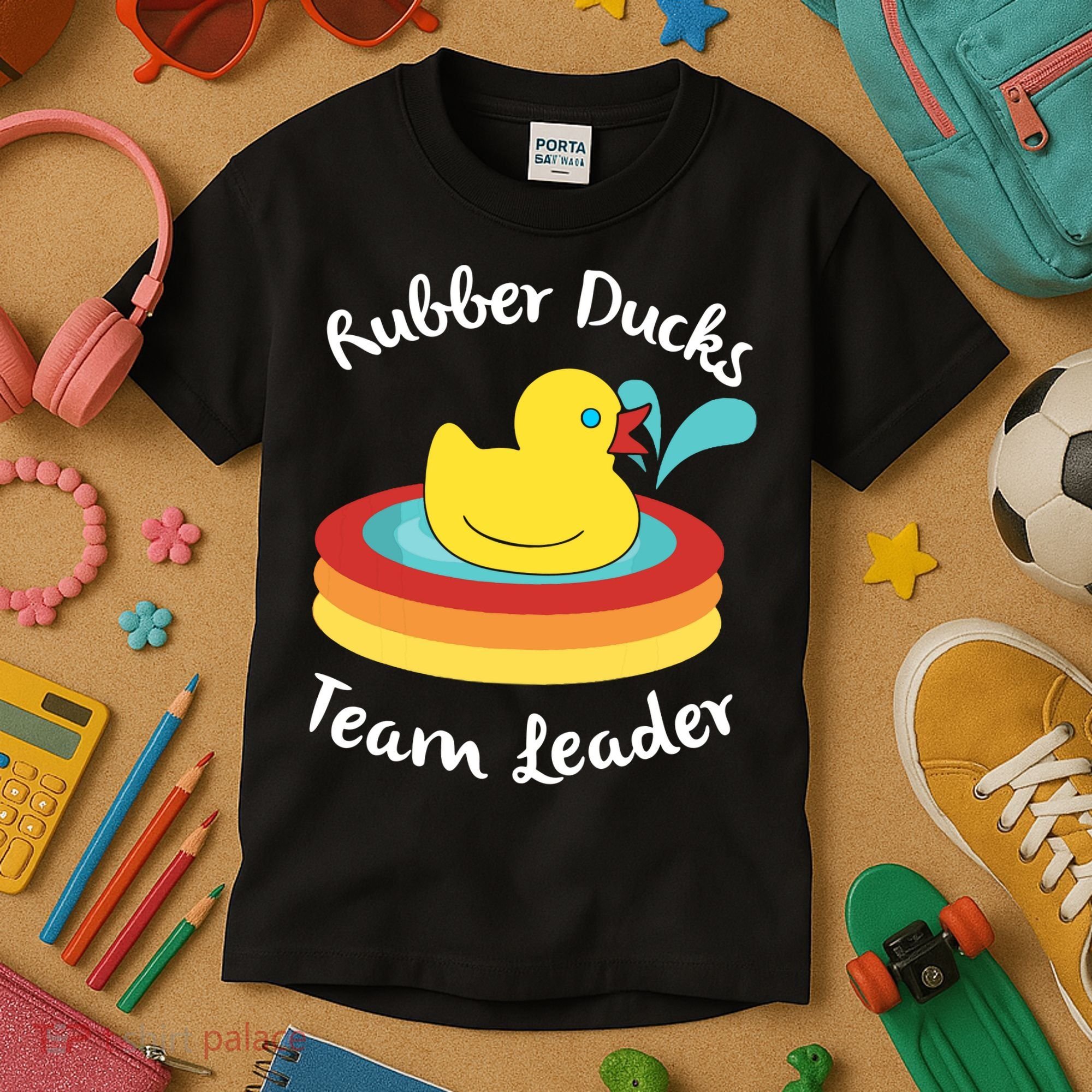 Rubber Ducks Team Leader Water Play Time Kids T-Shirt