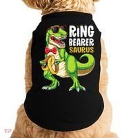 Ring Dude T Rex Wedding Party Ring Bearer Saurus Doggie Tank thumb 0