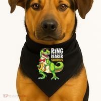 Ring Dude T Rex Wedding Party Ring Bearer Saurus USA-Made Doggie Bandana thumb 1