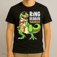 Ring Dude T Rex Wedding Party Ring Bearer Saurus T-Shirt thumb 3