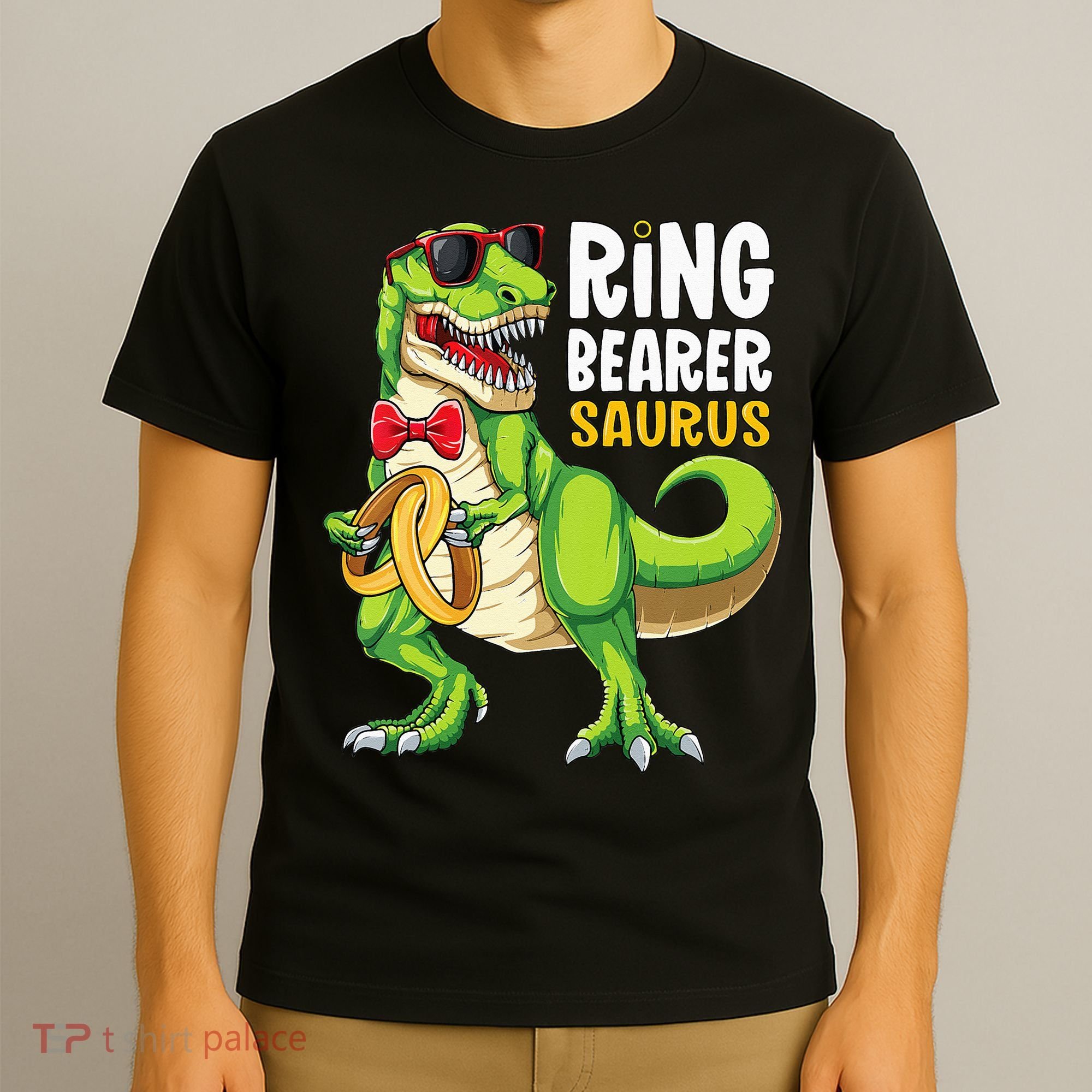 Ring Dude T Rex Wedding Party Ring Bearer Saurus T-Shirt
