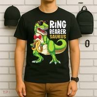 Ring Dude T Rex Wedding Party Ring Bearer Saurus T-Shirt thumb 6