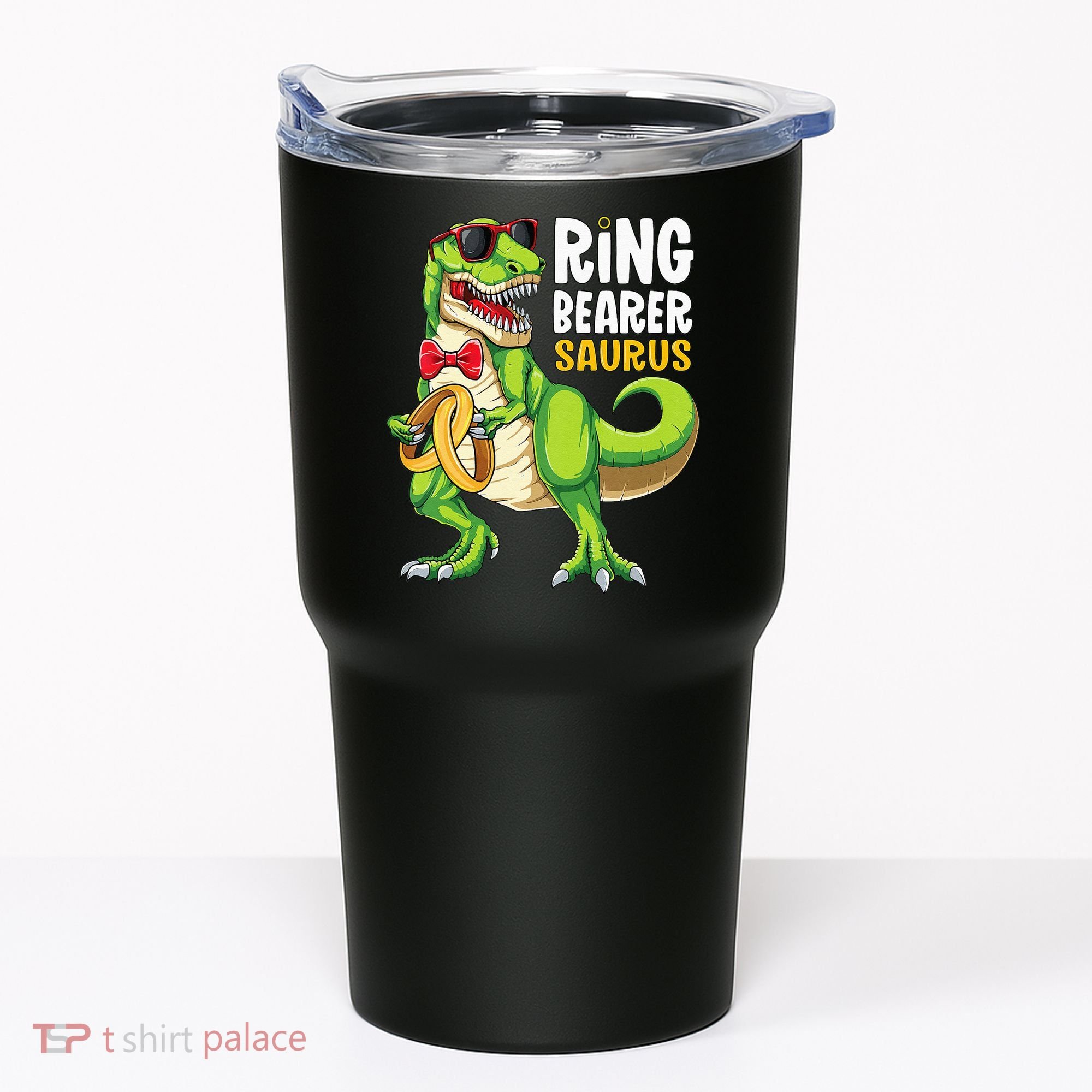 Ring Dude T Rex Wedding Party Ring Bearer Saurus Tumbler